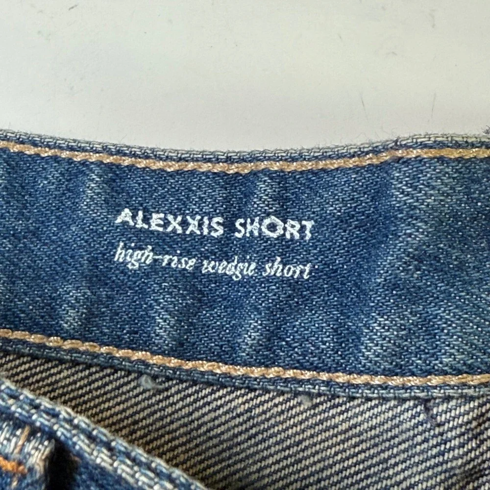 AG Adriano Goldschmied Alexxis Denim Shorts Distressed Raw Hem Size 32 New